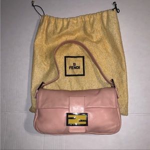 Fendi Baguette pink lambskin